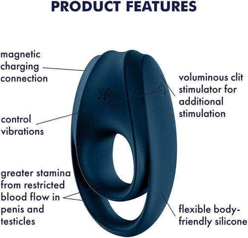 Anillo Satisfyer Incredible Duo Ring - Dark Blue