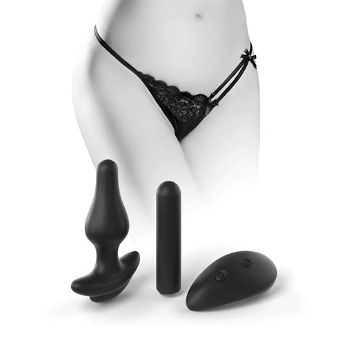 Plug Anal Hookup Panties Remote Bowtie Bikini - XL